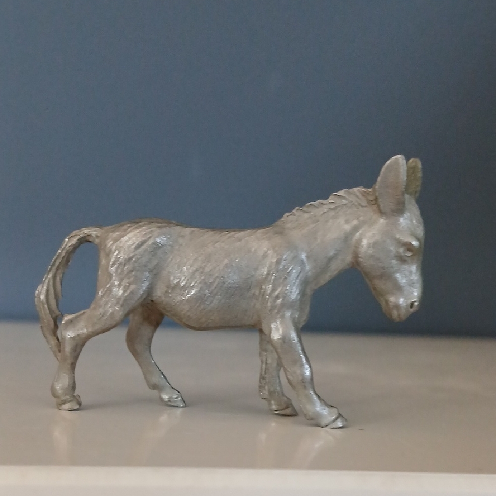 Puter  Donkey Figurine